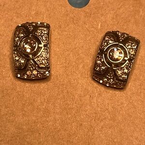 Vintage Gold and Silver Stud Earrings by Monet
24a